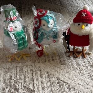 Festive Bird Figurines Set
